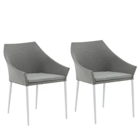 Spoga 2076-400 Venture Home Karmstol 2-pack Vit Trygg betalning