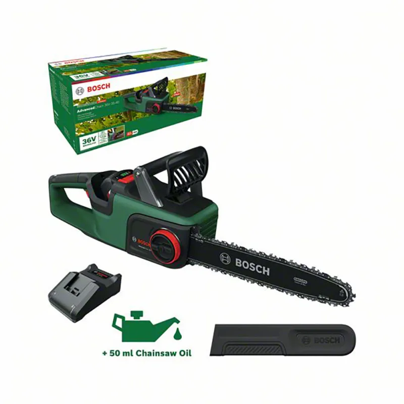 Outlet Motorsåg Bosch Power Tools 36V-35-40 med Batteri och Laddare