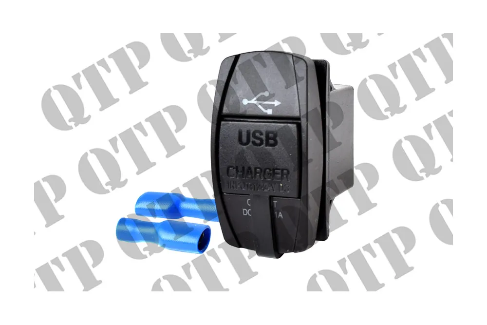 Rocker Switch - Blank USB Charger Double Port Rea