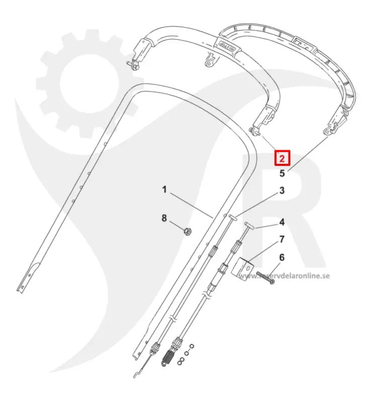 Reglage bygel handtag Turbo 48 S Combi, 50, 55 m.fl. 381003298/0 Beställ idag