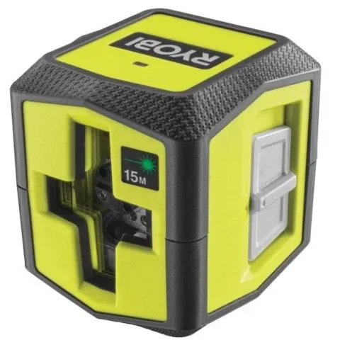 Säker betalning RBCLLG1 Ryobi Korslaser grön, med batterier