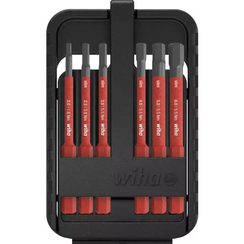 Kampanj slimBit 43156 Wiha Bitssats 6 delar, insex, 1000 V