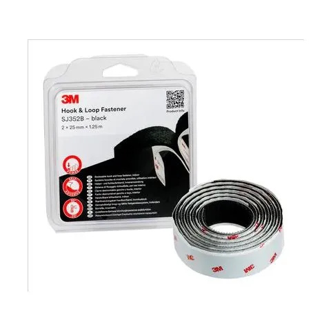 Nedsatt pris Hook & Loop SJ352Bbk 3M Kardborreband svart
