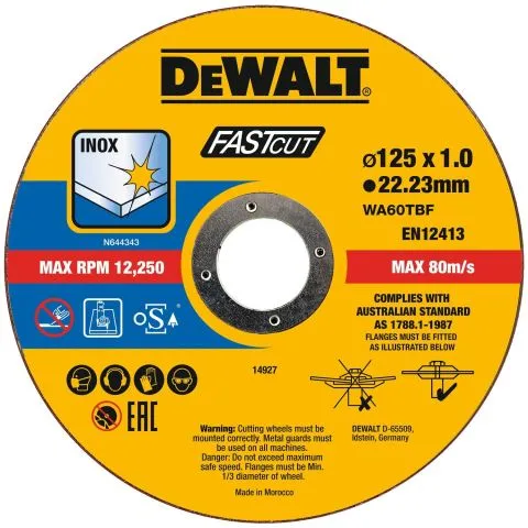 Rea DT20540-QZ Dewalt Kapskiva för metall, 125x1 mm, 100-pack