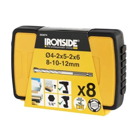 203074 Ironside Multimaterialborrsats 8 delar Rabatter