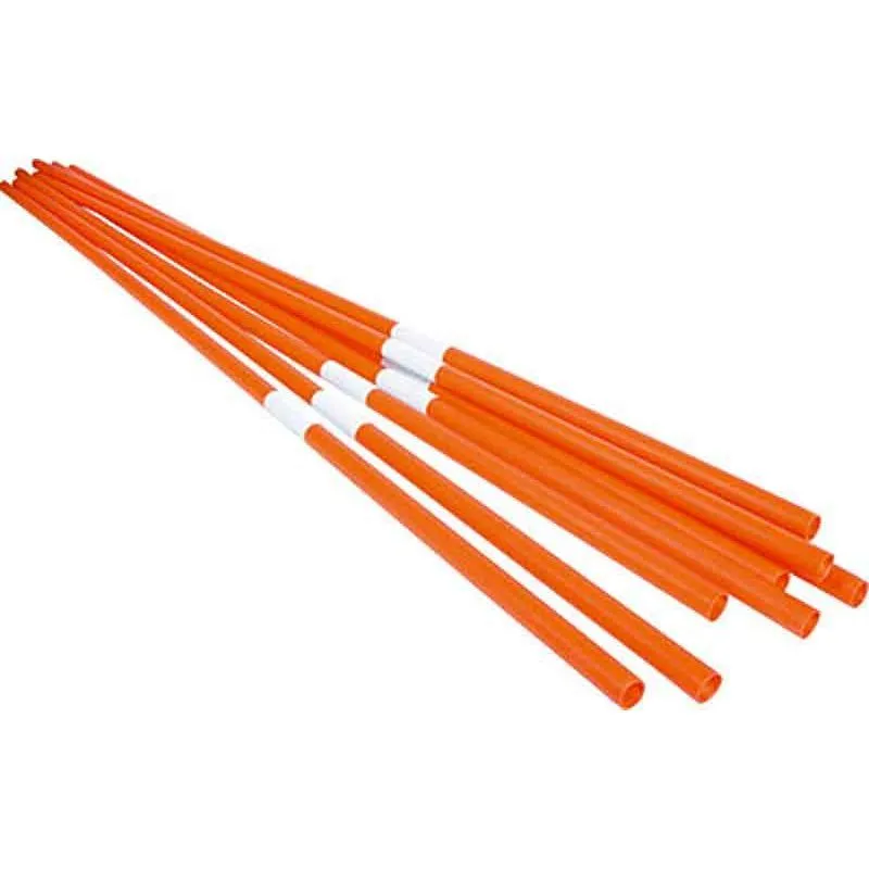 100 st. Snökäppar 200 cm. Med reflex. Röd/Orange. Lägg i varukorgen