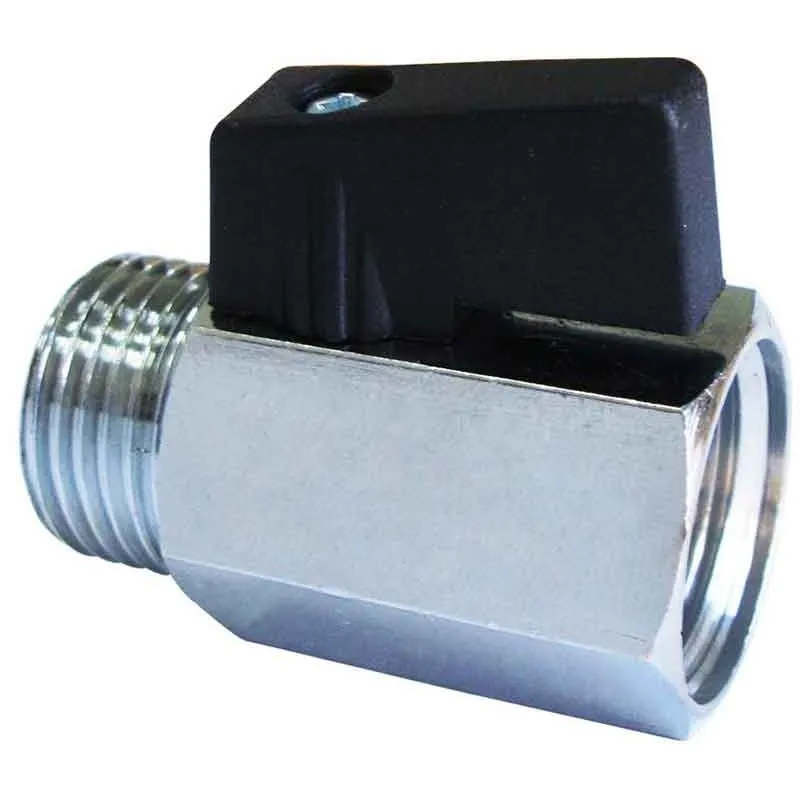 Beställ idag Kulventil mini 3/8" inv/inv svart vred