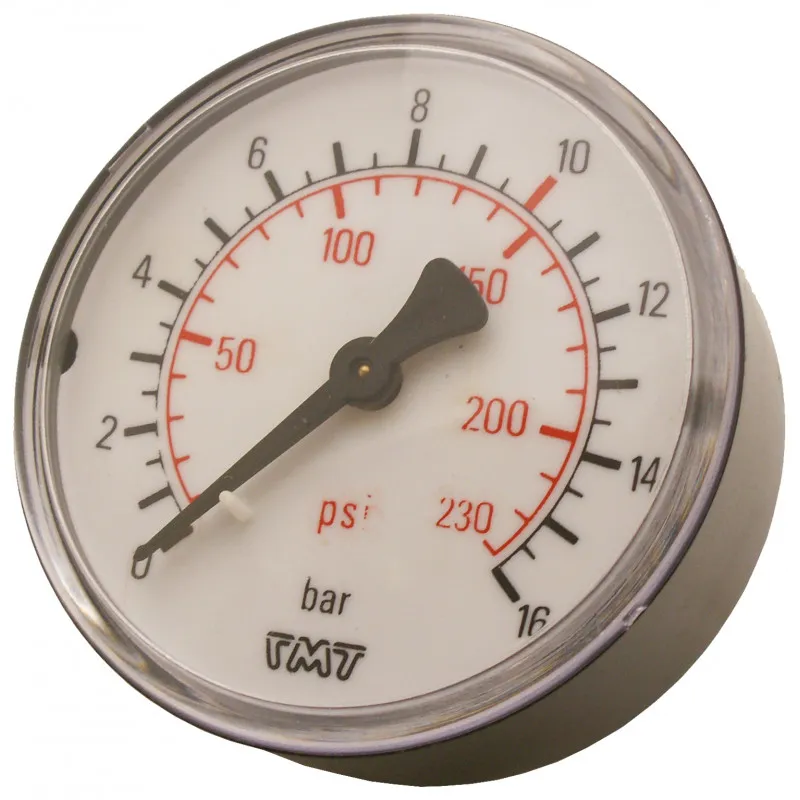 Manometer 1/4" 16 Bar 63mm Bak I lager