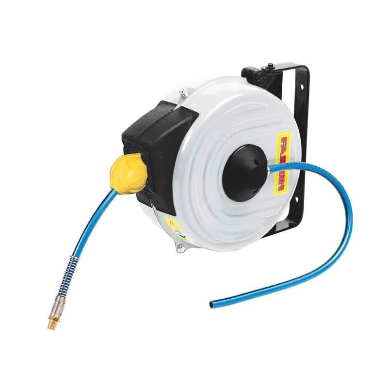 Rabatter Slangupprullare Luft/Vatten Med broms 20 bar D 8 mm. 12 meter Faicom