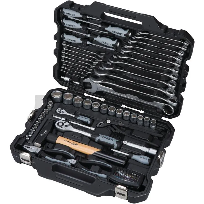 risnedsättning Professionell verktygssats GRANIT BLACK EDITION 62 delar
