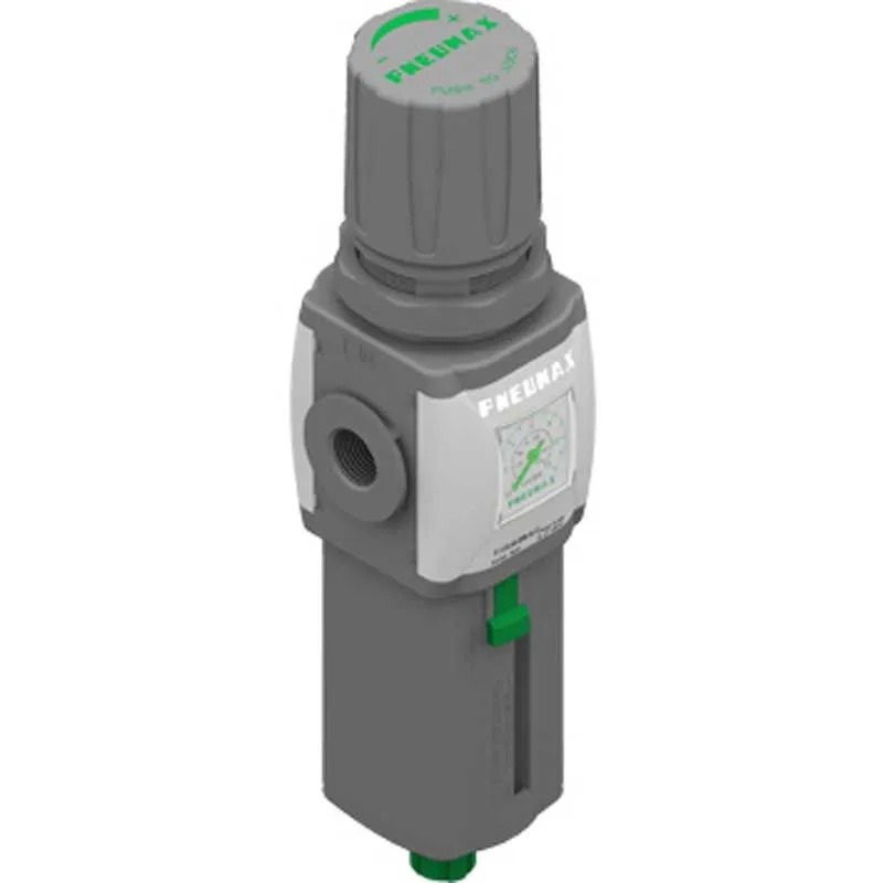Nyhet Filterregulator 1/4 12bar med inbyggd manometer Pneumax