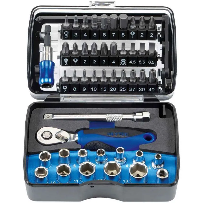 Nedsatt pris HYLSNYCKEL SET 1/4″ 46 DELAR.