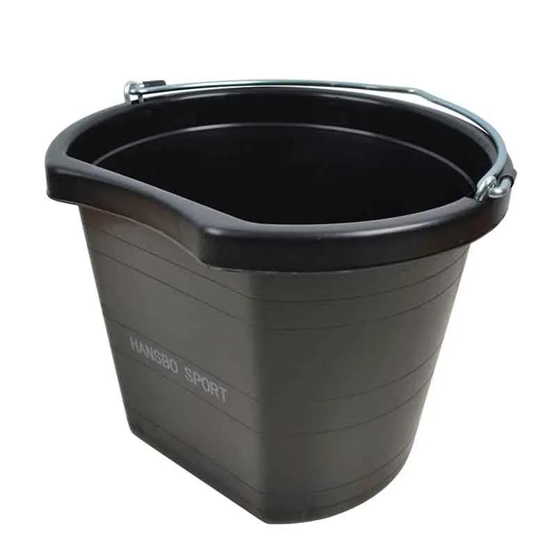 Sänkt pris Hink flat sida 12 l svart med gradering